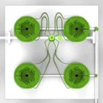 Kit de riego y drenaje FloraCap 4 plantas con macetas